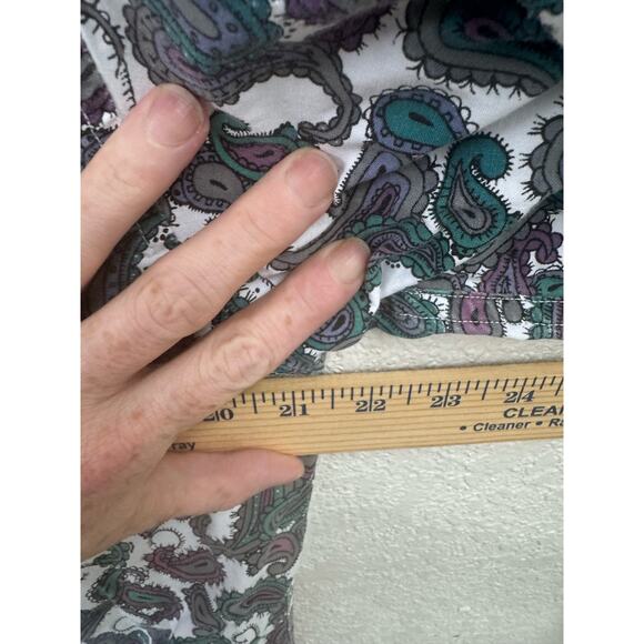 Vintage 90s Permit Brand Paisley Button Up Shirt Men's Medium - Picture 3 of 5